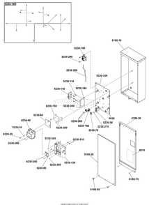 Transfer Switch - Hingeless Enclosure Diagram and Parts List for 040678-01  Briggs and Stratton Generator